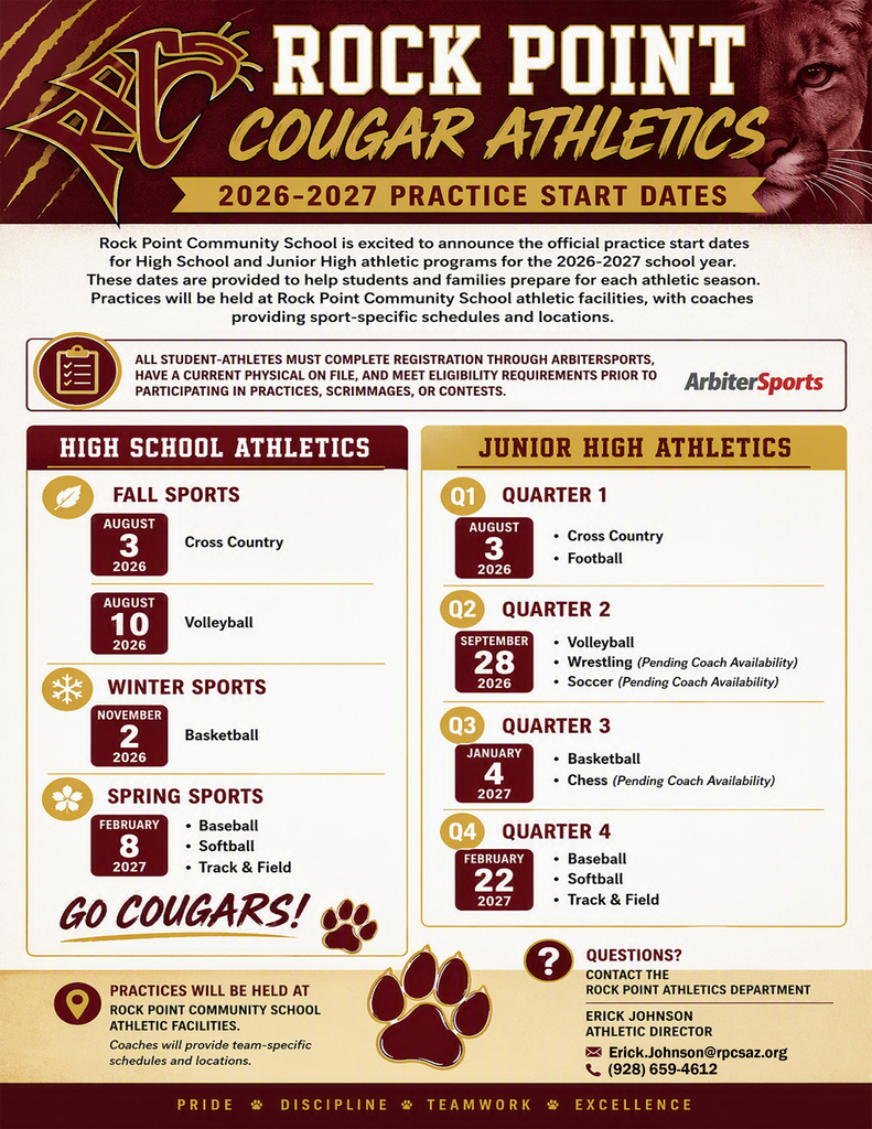 JH & HS Athletic Timelines
