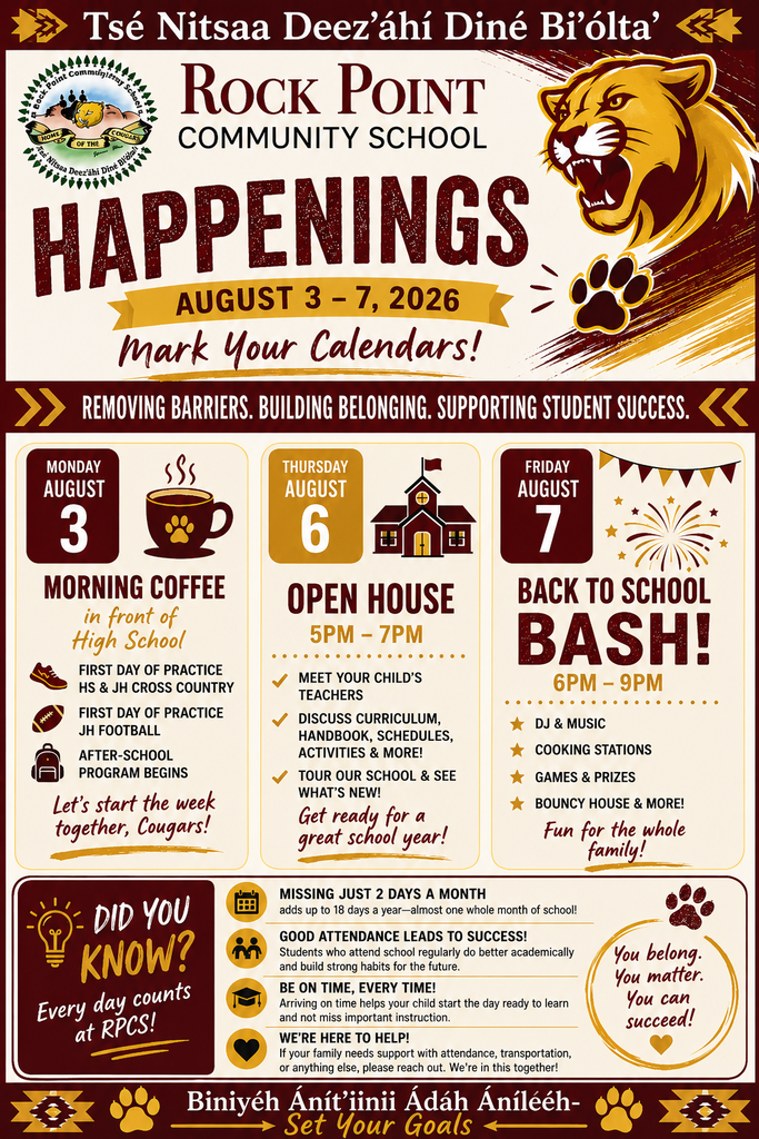 August 3-7 Happenings flyer