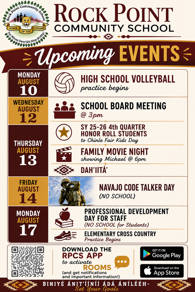 Upcoming Week Events flyer