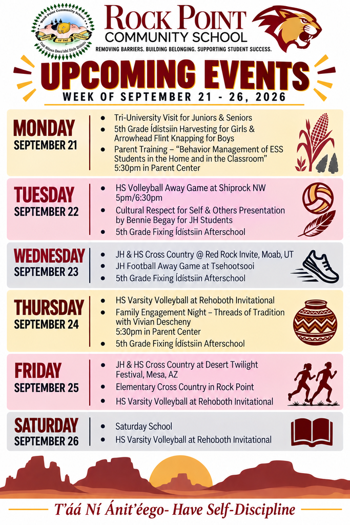Upcoming week event flyer