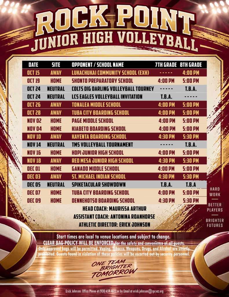 JHVB Schedule