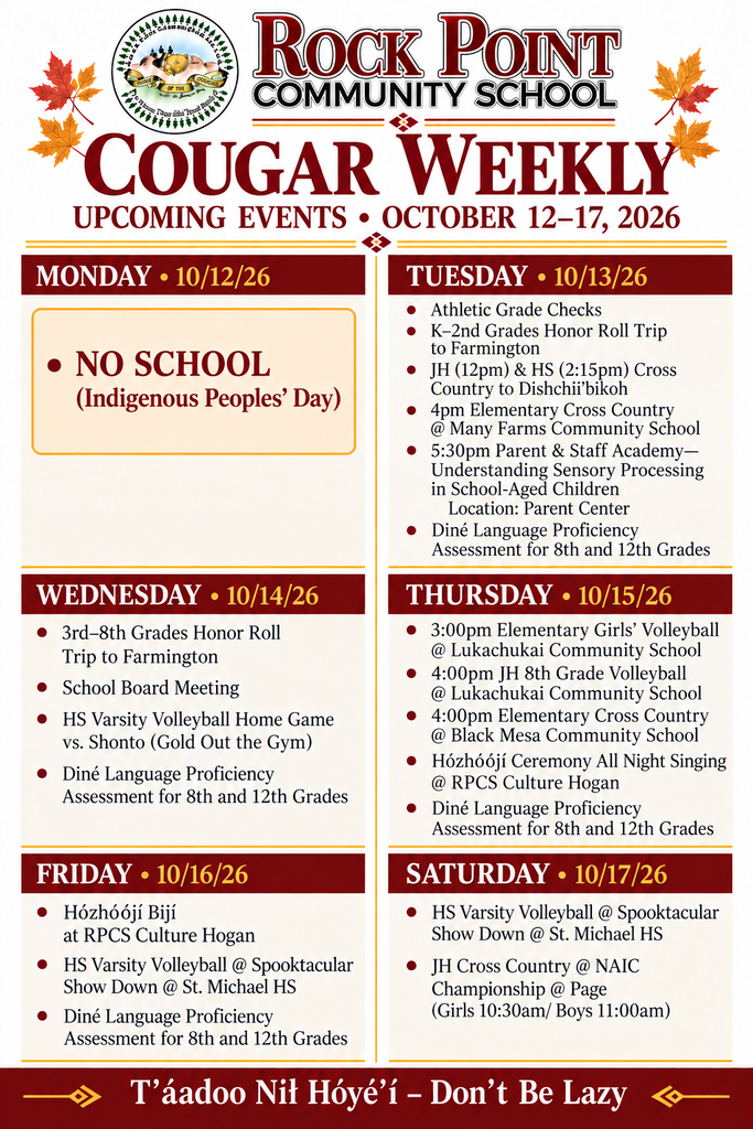upcoming week flyer