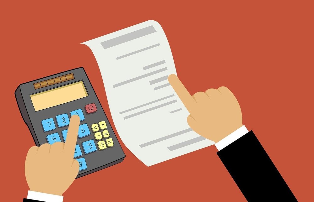 calculator and paper