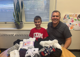Congratulations to KDM student, RJ T., and his family who came up big with our Socks in a Box initiative by Rise Up Rockaway with over 200 socks. Together, we are donating over 1,000 pairs of socks to Rockaway residents who are struggling. Thank you to everyone who contributed socks.