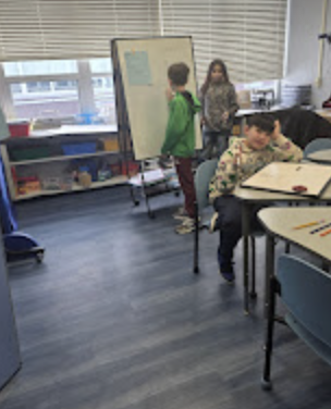 student palying games in their classrooms -There’s fun happening at Birchwood Elementary!