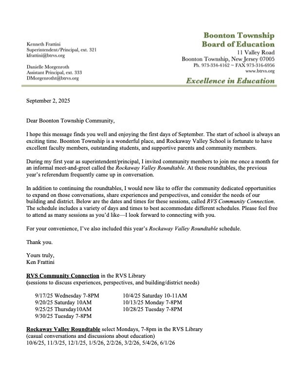 9/2/25 Community Letter 