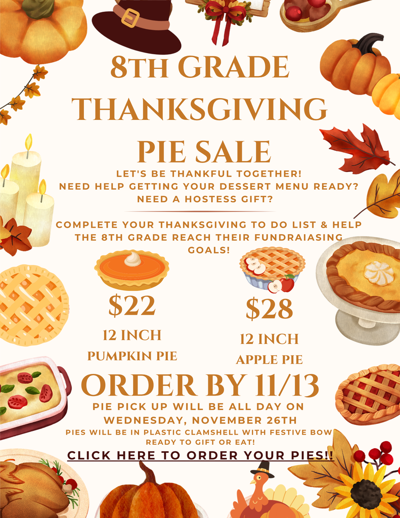 Thanksgiving Pie Sale