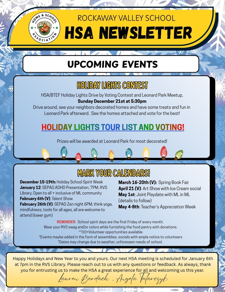 HSA Newsletter