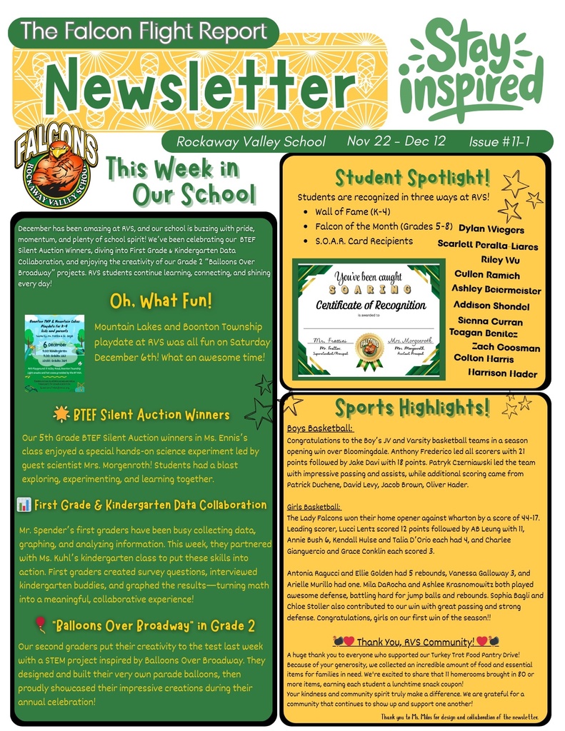 Falcon Flight Report 