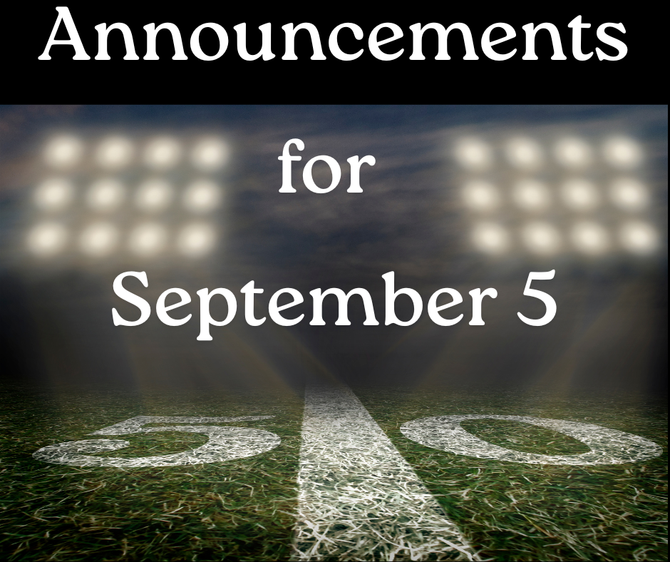 RCHS Announcements