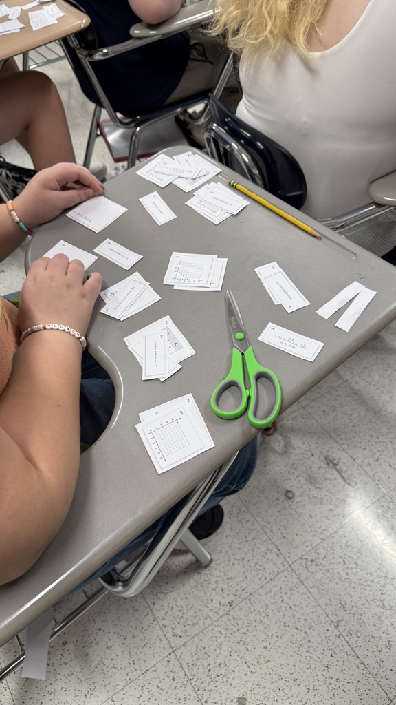 Strips of paper across a desk.
