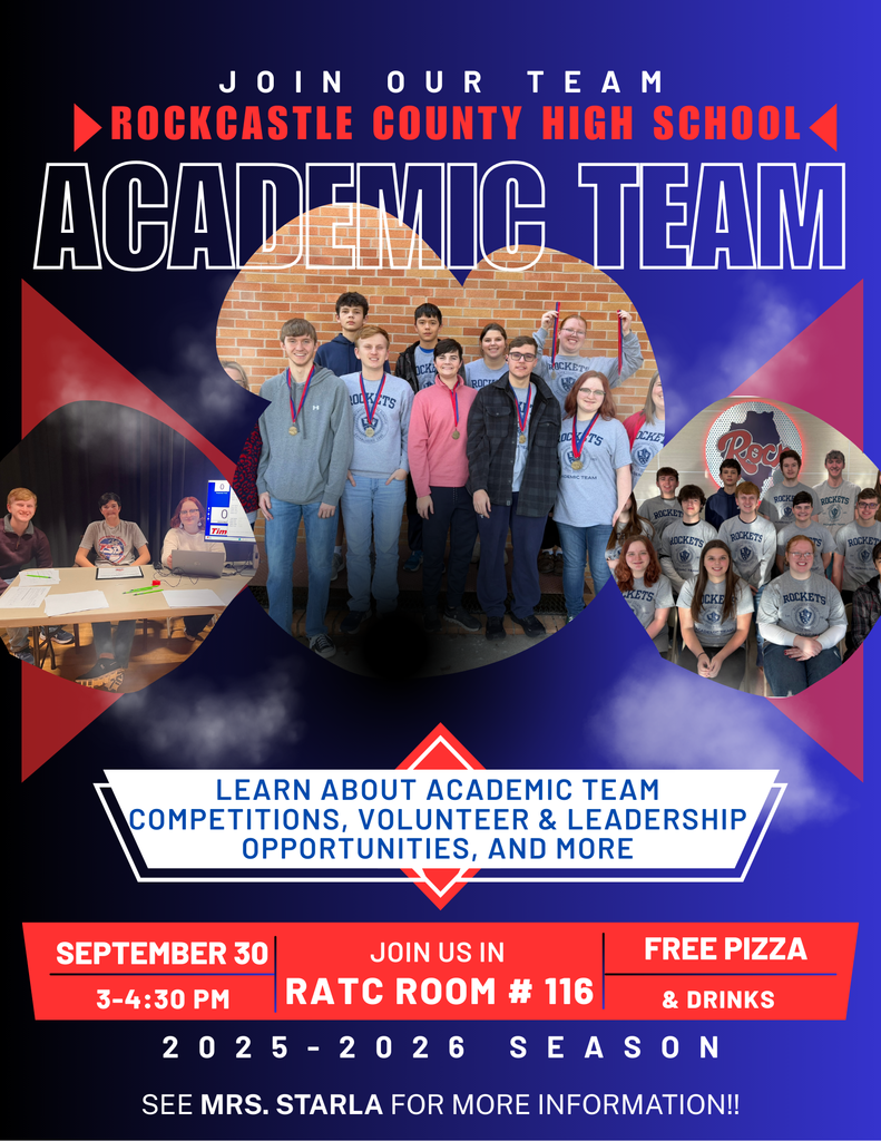 A flyer promoting the school academic team seeking new members. 
