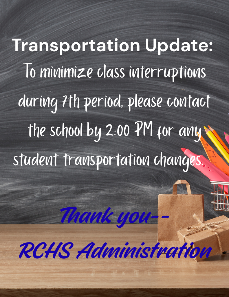 A notice related to transportation against a chalkboard background.
