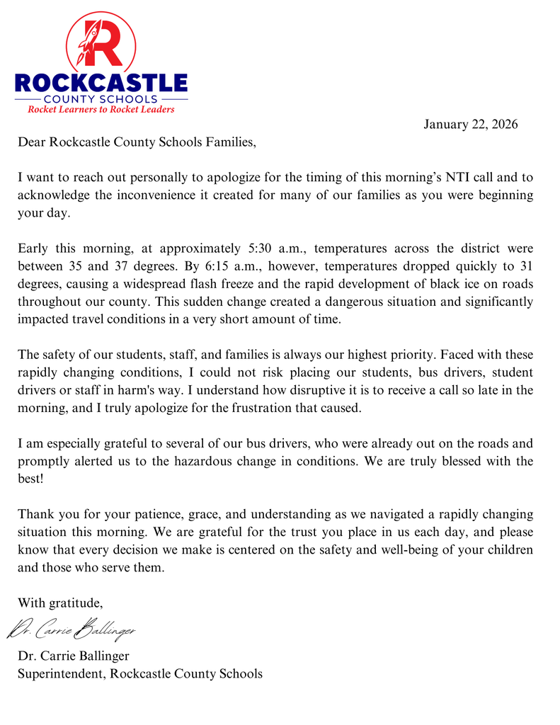NTI Letter