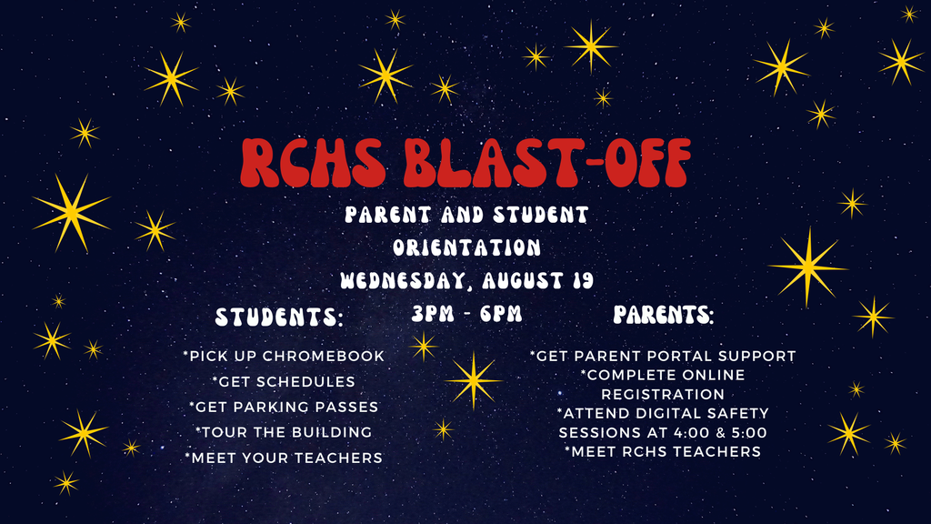 An announcement for school orientation night.