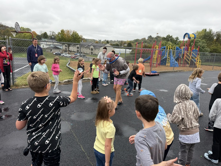 water balloons at Mr. Brown 