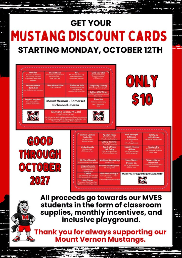 mustang discount cards 