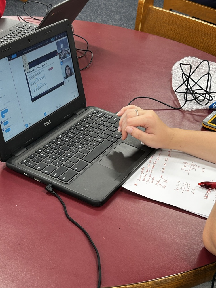 Student working at computer
