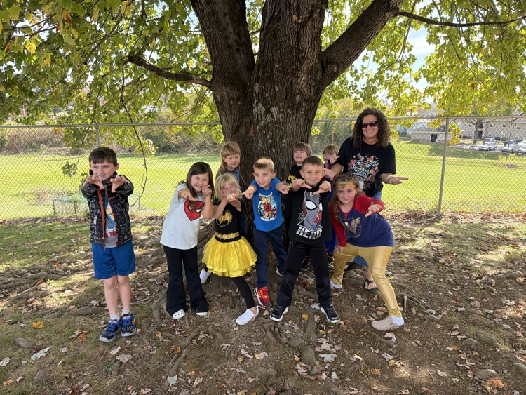 Our Mustangs are superheroes who choose to be drug free! Today, we wore our superhero shirts to celebrate Red Ribbon Week! 