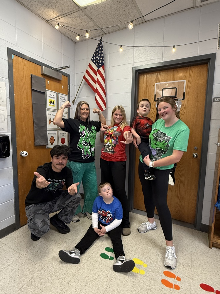 Our Mustangs are superheroes who choose to be drug free! Today, we wore our superhero shirts to celebrate Red Ribbon Week! 