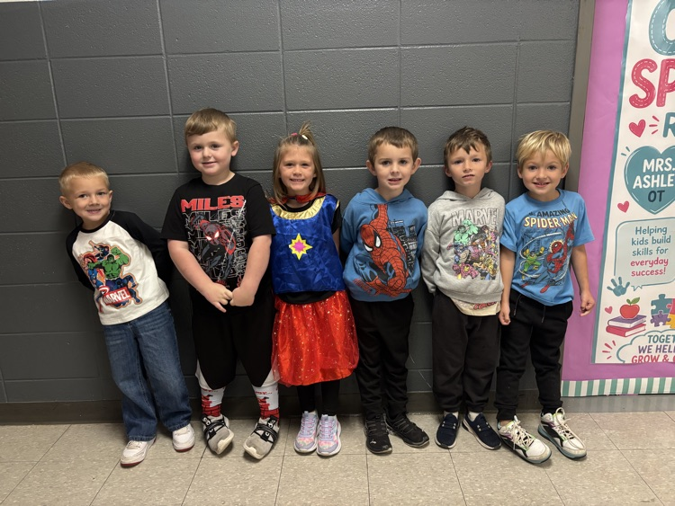 Our Mustangs are superheroes who choose to be drug free! Today, we wore our superhero shirts to celebrate Red Ribbon Week! 