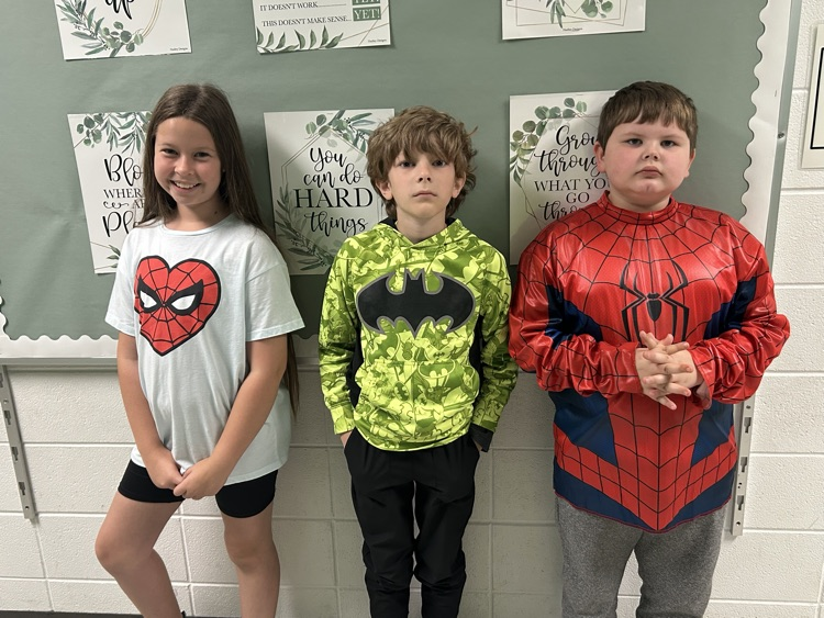 Our Mustangs are superheroes who choose to be drug free! Today, we wore our superhero shirts to celebrate Red Ribbon Week! 