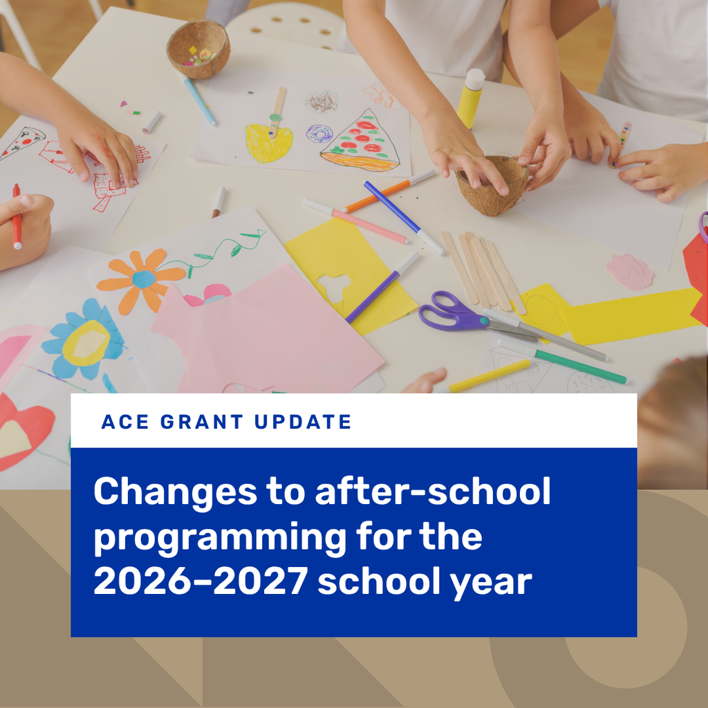 Student hands making crafts. Changes to after-school programming for the 2026-27 school year.