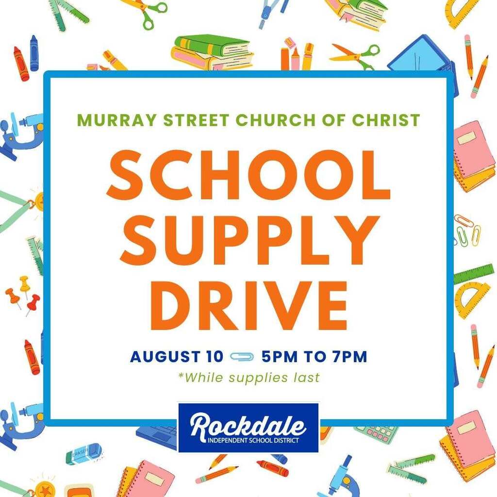 School Supply Drive August 10th (English)