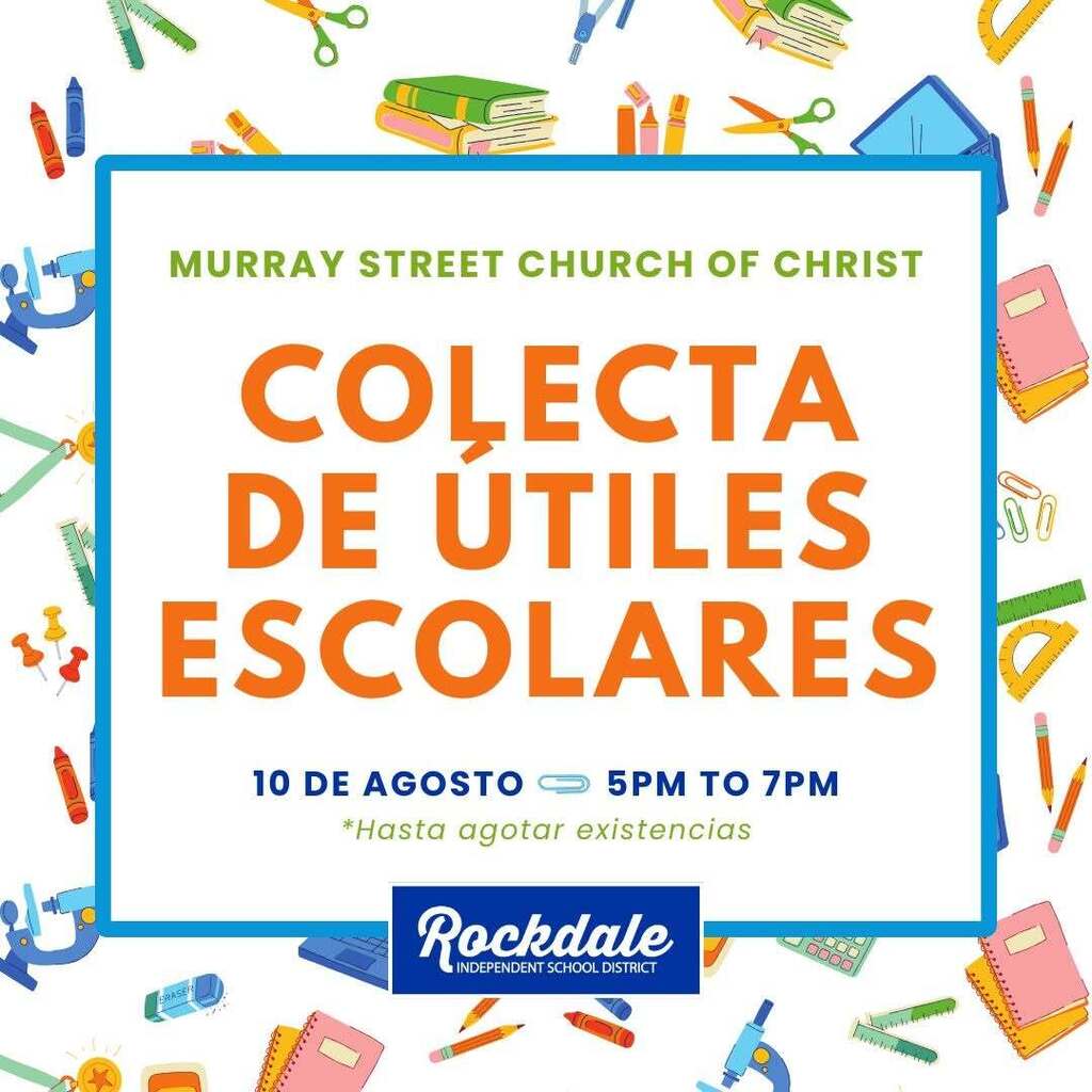 School Supply Drive August 10th (Spanish)