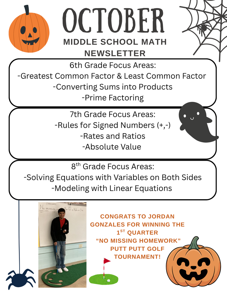 6-8 Math October Newsletter
