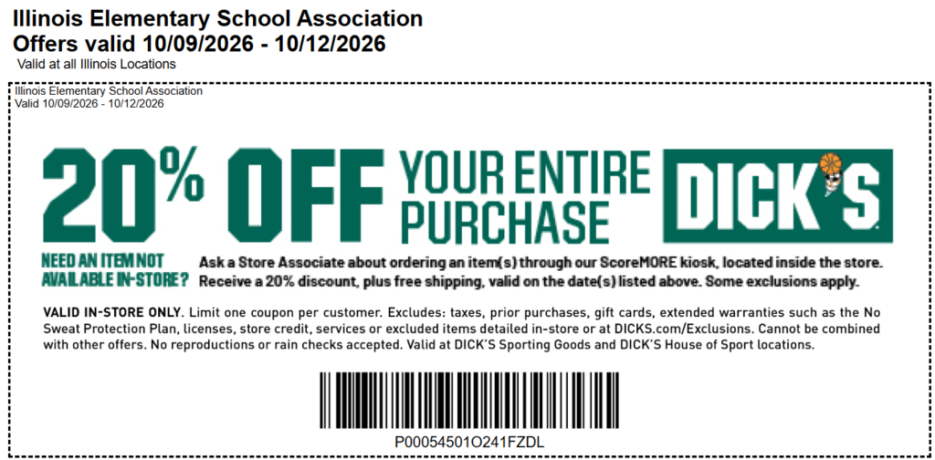 Dick's Sporting Goods 10/9-10/12