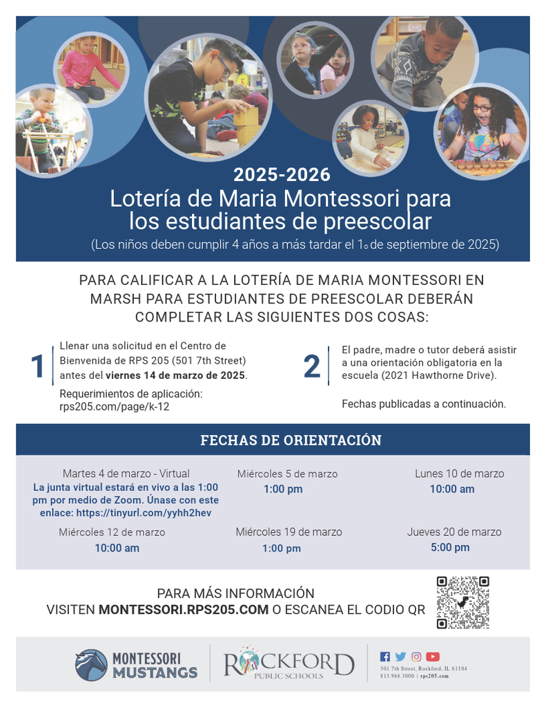 Montessori Lottery Spanish Flier