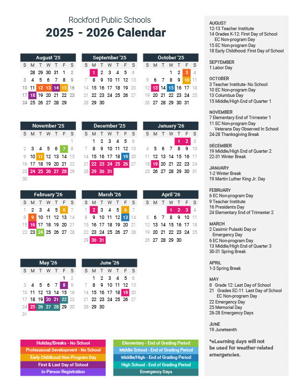 25-26 Academic Calendar