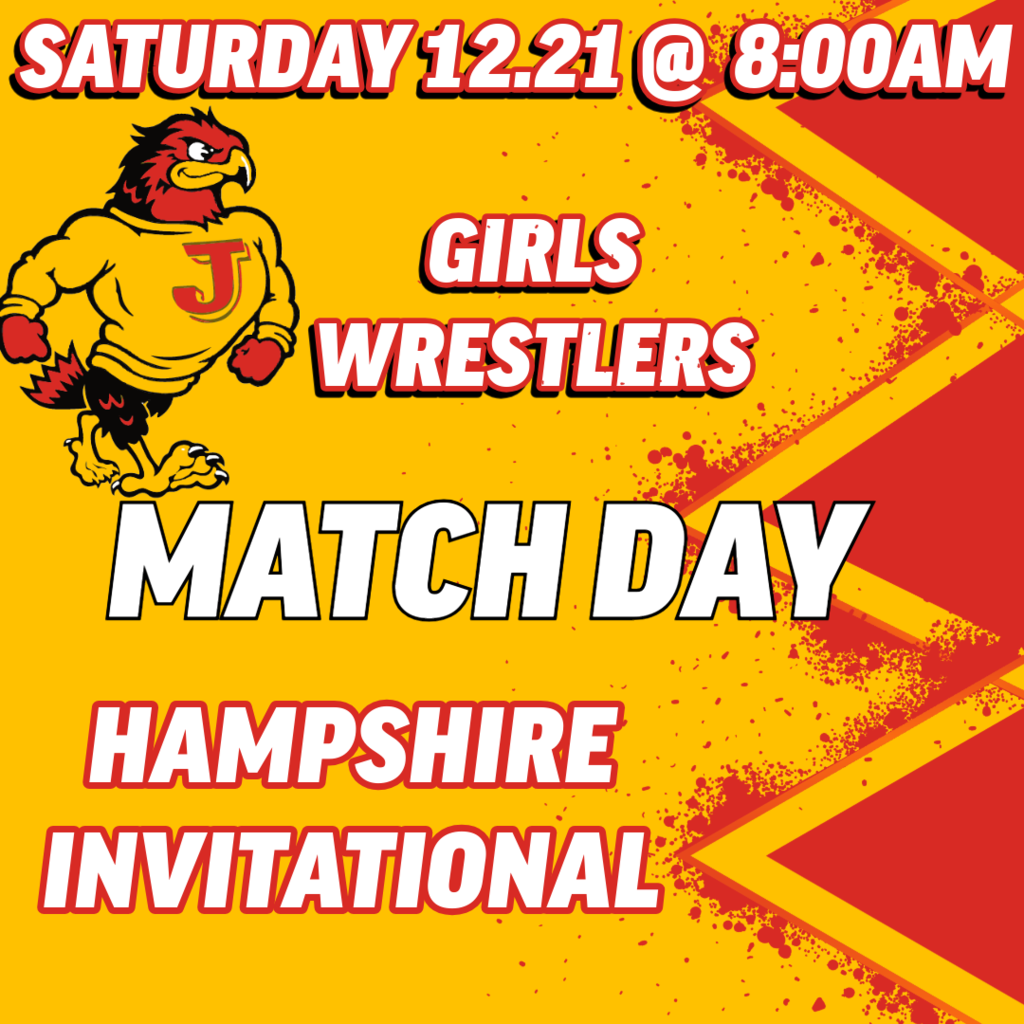 12.21 Girls wrestlers match day at Hampshire Invitational. Starts at 8am