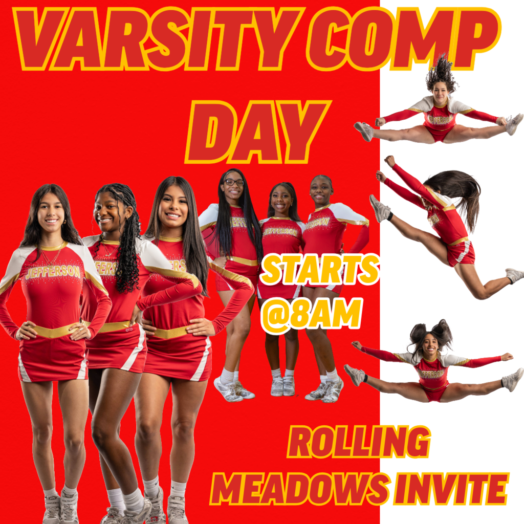 Competitive cheer competition. 12.21 @ 8am. Rolling meadows invite. 