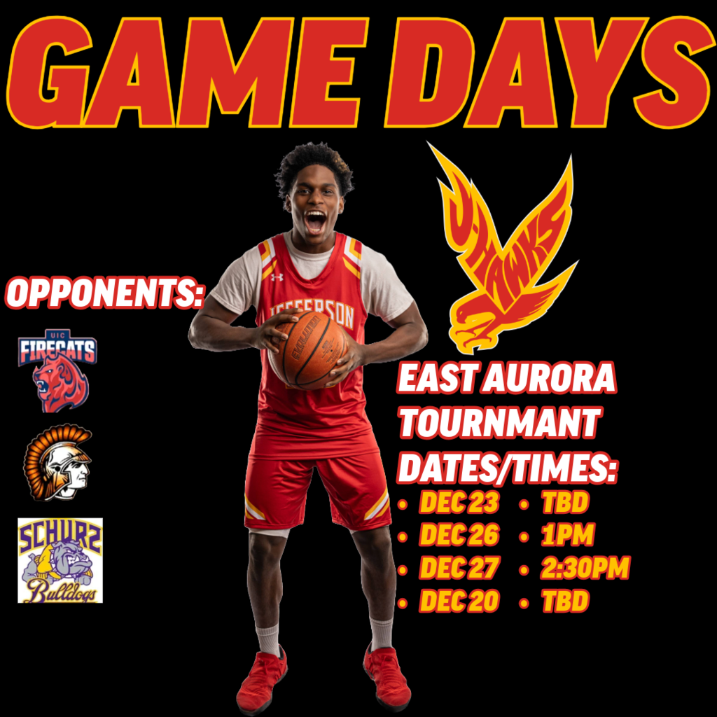 Varsity boys basketball tournament in East Aurora. 12/23, 12/26,12/27, 12/28. Times are to tbd.