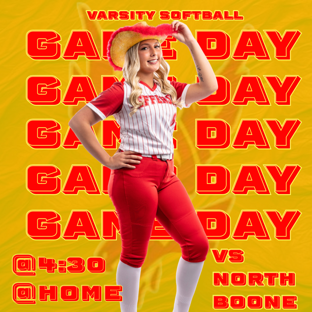 Home softball game vs north boone at 430pm