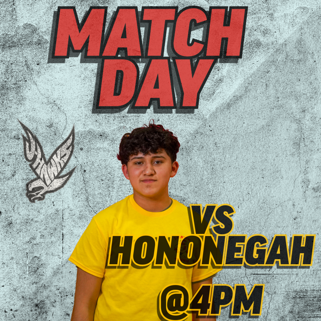 TENNIS MATCH VS HONONEGAH AT 4PM AWAY.