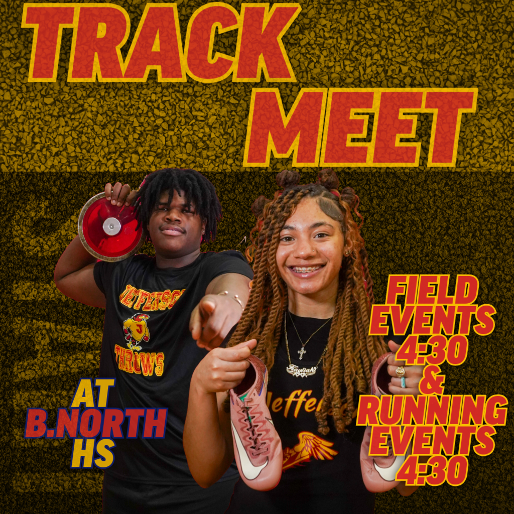 host bnorth track meet. starts @430pm