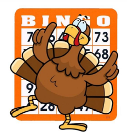 Turkey with bingo card in background