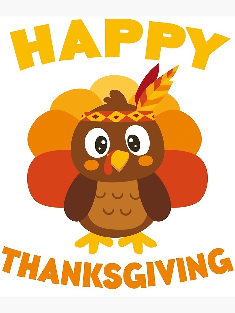 Happy Thanksgiving with turkey