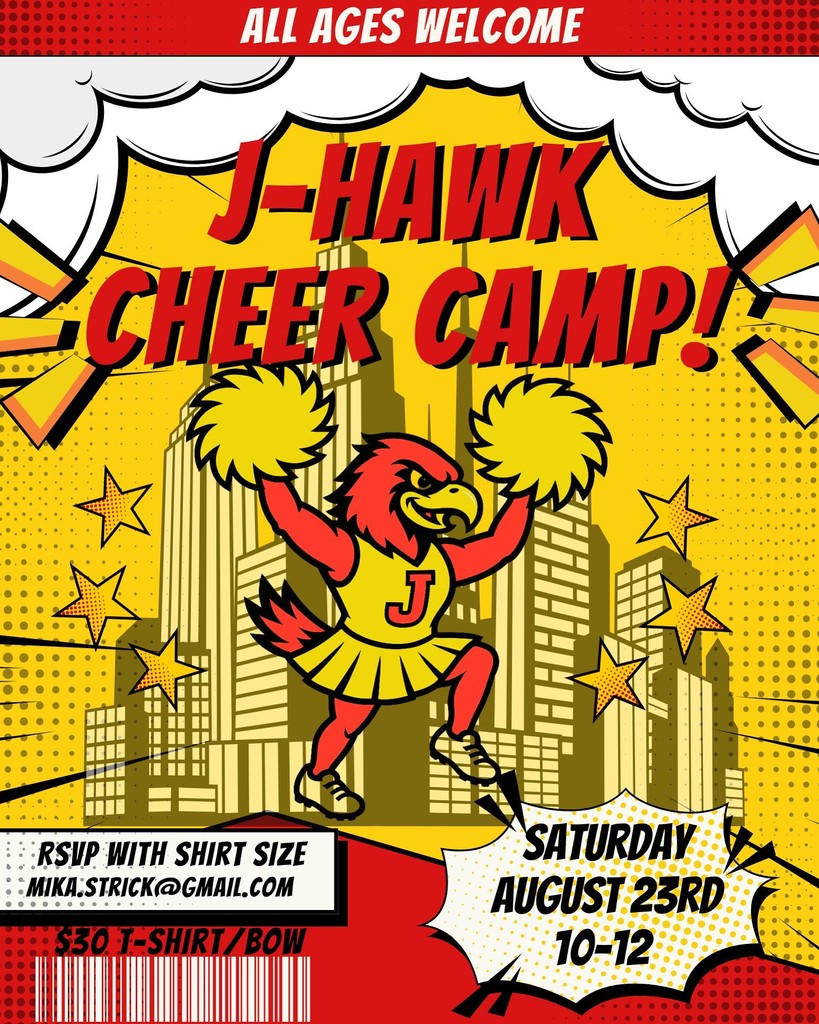 Cheer camp August 23rd. 10am-12pm