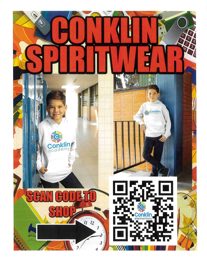 Conklin Academy Spirit Wear Flyer