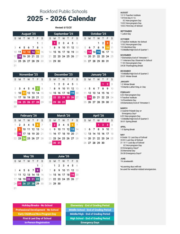 Academic Calendar