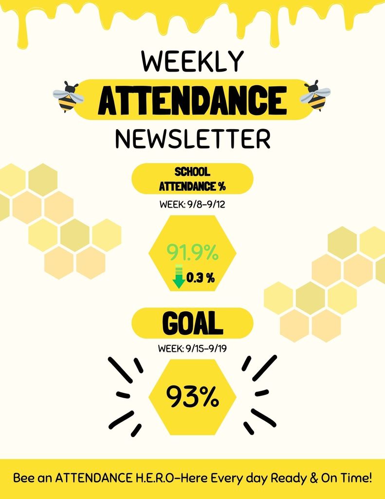 9/8-9/12 Weekly Attendance Newsletter