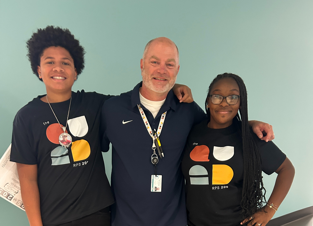 Principal Cusimano and students