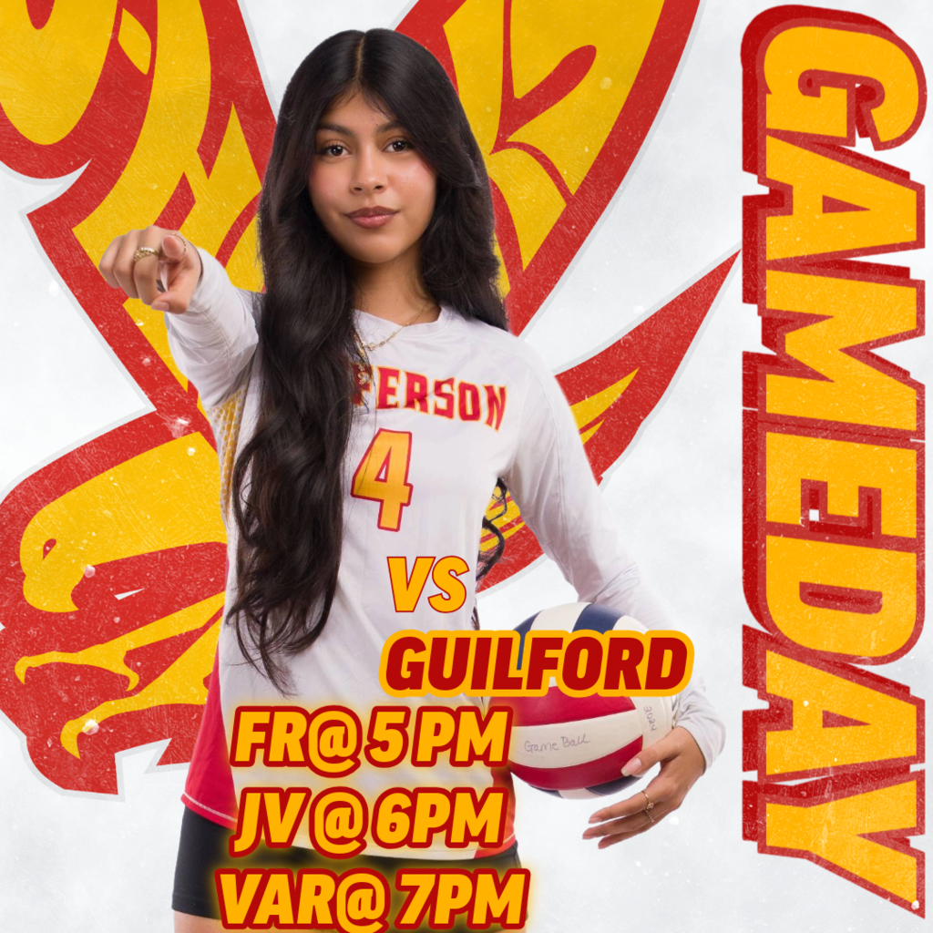 away volleyball game vs guilford highschool. fr@5pm/jv @6pm and varsity @7pm