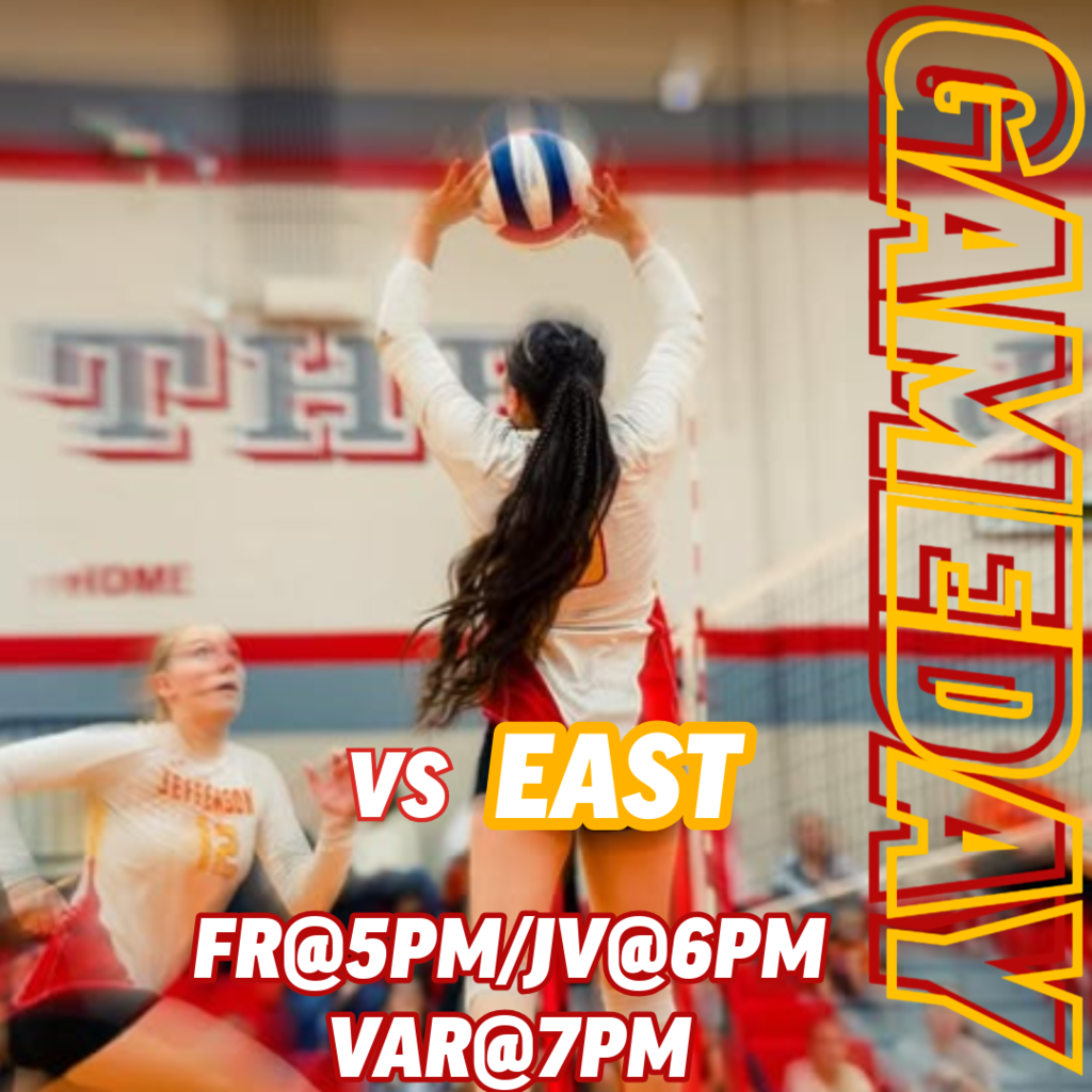 AWAY GAME DAY VS EAST. FR AT 5PM. JV AT 6PM AND VARSITY AT 7PM. 