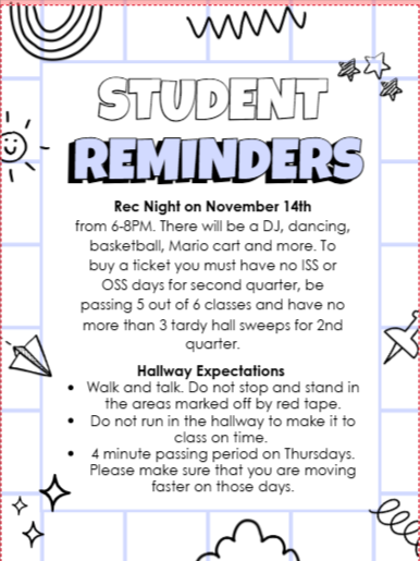 Student Reminders