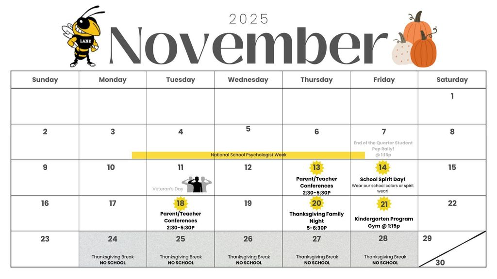 November Calendar